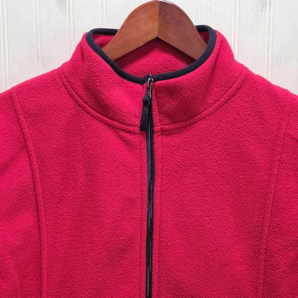 Mountain Lake Jacket Womens Medium Pink Fleece Full Zip Collared Pockets Warm
